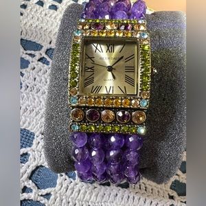 Vintage Heidi Daus watch - Swarovski Crystals, works ready to wear, EUC